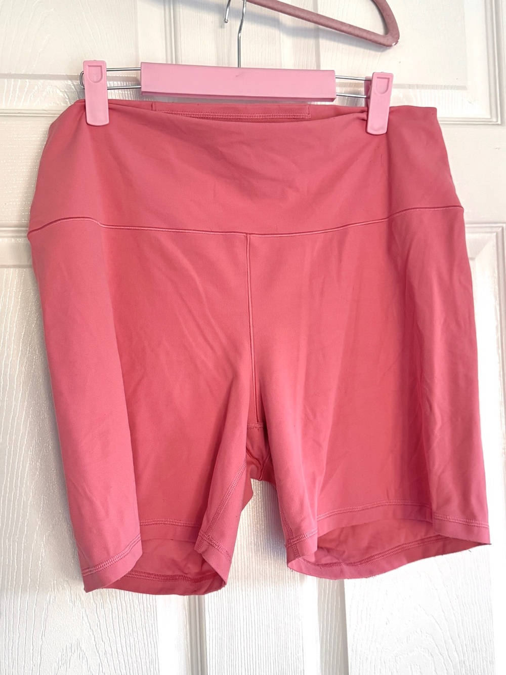 Old Navy Active High Rise Go Dry Studio Smooth Coral Pink Bike Shorts